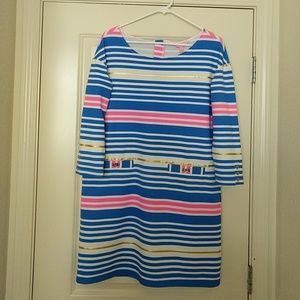NWT Lilly Pulitzer Let Dress Lapis Blue Tiki